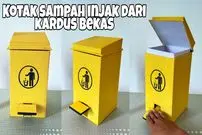 ببییند| نحوه ساخت یک سطل زباله پدالی با کارتن و به روش استاد اندونزیایی