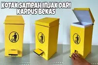 ببییند| نحوه ساخت یک سطل زباله پدالی با کارتن و به روش استاد اندونزیایی