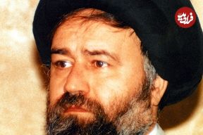 عکس؛ سفر در زمان؛ سیداحمد خمینی در کنار آیت الله طالقانی در باغ مرحوم اشراقی در قم؛ سال 58