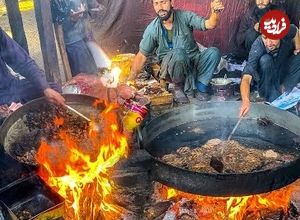 (ویدئو) غذای خیابانی در پاکستان؛ پخت چپلی کباب و ماهی سرخ شده 