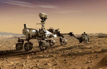 ( عکس) گرد و خاک عظیمی که تنوره دیو در مریخ به پا کرد