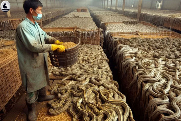 (ویدئو) بزرگترین مزارع مار ویتنام و چین؛ از غذادهی تا برداشت تخم