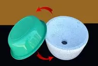 ببینید| آموزش درست کردن یک روشویی زیبا با سیمان و سطل پلاستیکی