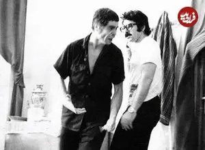 عکس| سفر در زمان؛ «بهروز وثوقی» در اتاق گریم فیلم گوزن ها؛ سال 1353