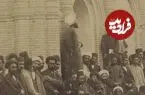 عکس| سفر زمان؛ سخنرانی در حیاط مجلس شورای ملی در اواخر دوران قاجار