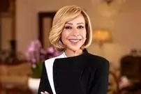 ببینید| لحظه زمین خوردن بانوی اول لبنان در یک کنفرانس