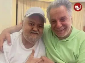 عکس| سفر در زمان؛ اکبر عبدی به همراه عزت الله انتظامی در سفر باکو؛ دهه 70