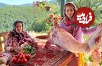 ببینید؛ غذای روستایی در ایران؛ کباب کردن بره طعم دار شده در تنور و پخت نان