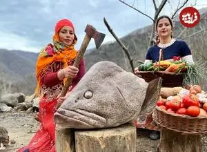 ببینید| غذای روستایی در ایران؛ پخت سوپ با کله ماهی و تهیه نان تافتون در روستا