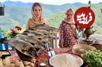 ببینید؛ غذای روستایی در ایران؛ کباب کردن ماهی قزل آلا در تنور و پخت نان