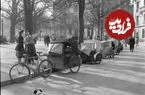 عکس| خودرویی که با اسب کشیده می‌شود؛ پاریس ۸۳ سال پیش