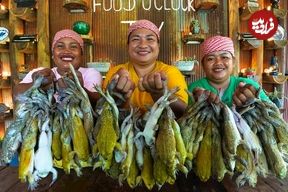 ببینید| غذای روستایی در سنگاپور؛ صید قورباغه از شالیزار و کباب کردن آن ها روی آتش