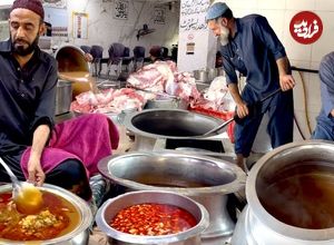 (ویدئو) غذای خیابانی در پاکستان؛ فرآیند تهیه و طبخ خوراک ماهیچه