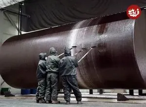 ببینید| مراحل دیدنی ساخت مخزن سوخت بزرگ 50000 لیتری در کره