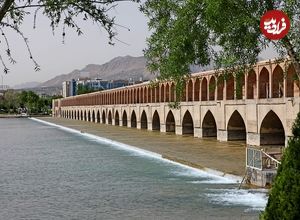 عکس؛ سفر در زمان؛ چهارباغ و پل الله‌وردی‌خان (سی‌وسه‌پل) در سال ۱۰۸۲ هجری شمسی