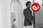 عکس| سفر در زمان؛ «سرهنگ قذافی» در حال نماز خواندن در یک مسجد در لیبی؛ سال 1357