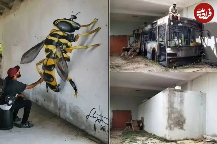 شاهکارهای سه‌بعدی نقاش پرتغالی که بتن را به سوسک تبدیل می‌کند