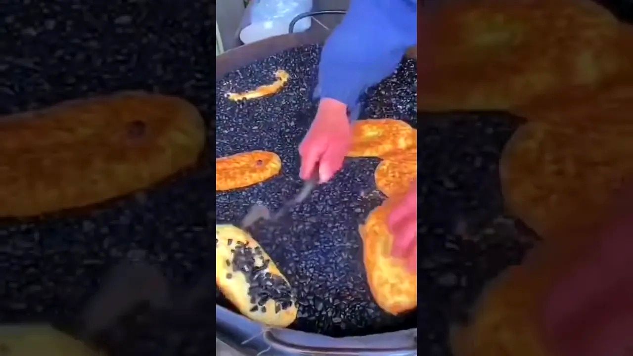 (ویدئو) تا به حال نان سنگک درست کردن چینی ها را دیده بودید؟