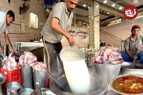 ببینید؛ غذای خیابانی در پاکستان؛ پخت نهاری سنتی در کراچی 