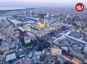عکس| سفر به تاریخ؛ منظرۀ شهر «نجف» در بیش از یک قرن قبل 