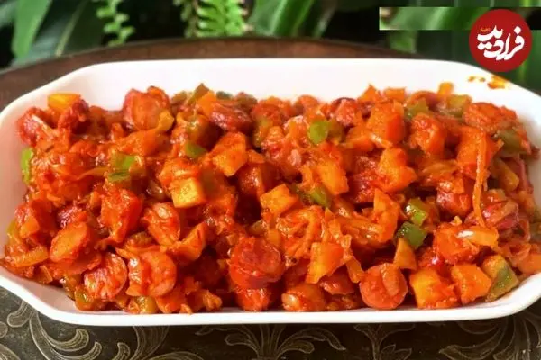 ببینید| طرز تهیه سوسیس بندری با سیب زمینی