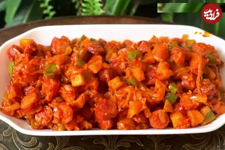 ببینید| طرز تهیه سوسیس بندری با سیب زمینی