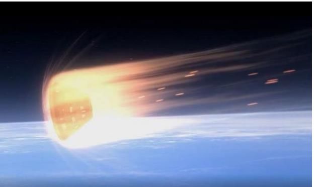 (ویدئو) صحنه تماشایی از لحظه بازگشت کپسول فضایی به زمین
