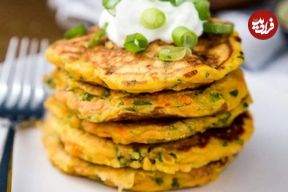 پنکیک سبزیجات؛ یک میان‌وعده خوشمزه و مقوی برای کودکان