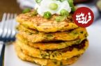 پنکیک سبزیجات؛ یک میان‌وعده خوشمزه و مقوی برای کودکان