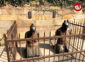 عکس| دو مجسمه منفور در چین که هر روز از هزاران نفر کتک می‌خورند