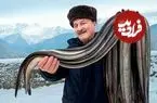 ببینید| غذای روستایی در آذربایجان؛ کباب کردن و پخت غذا با مارماهی در هوای برفی