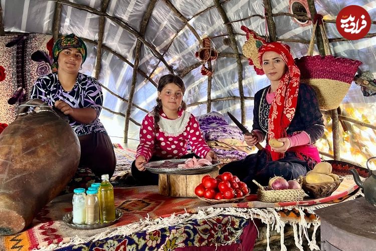 ببینید؛ غذای روستایی در ایران؛ پخت یک غذای سنتی با جگر بره و سیب زمینی