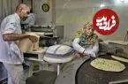 عکس| سفر زمان؛ یک نانوایی تافتونی در اصفهان؛ 65 سال قبل