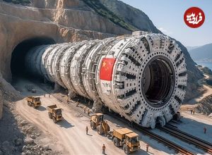 ببینید| مراحل شگفت انگیز ساخت تونل در کوهستان های چین