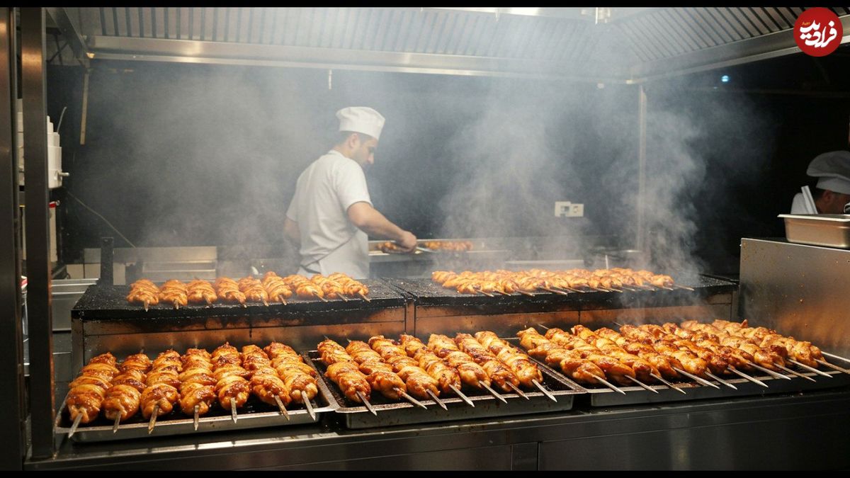ببینید؛ غذای خیابانی در ترکیه؛ کباب بال مرغ دودی و طعم دار در استانبول