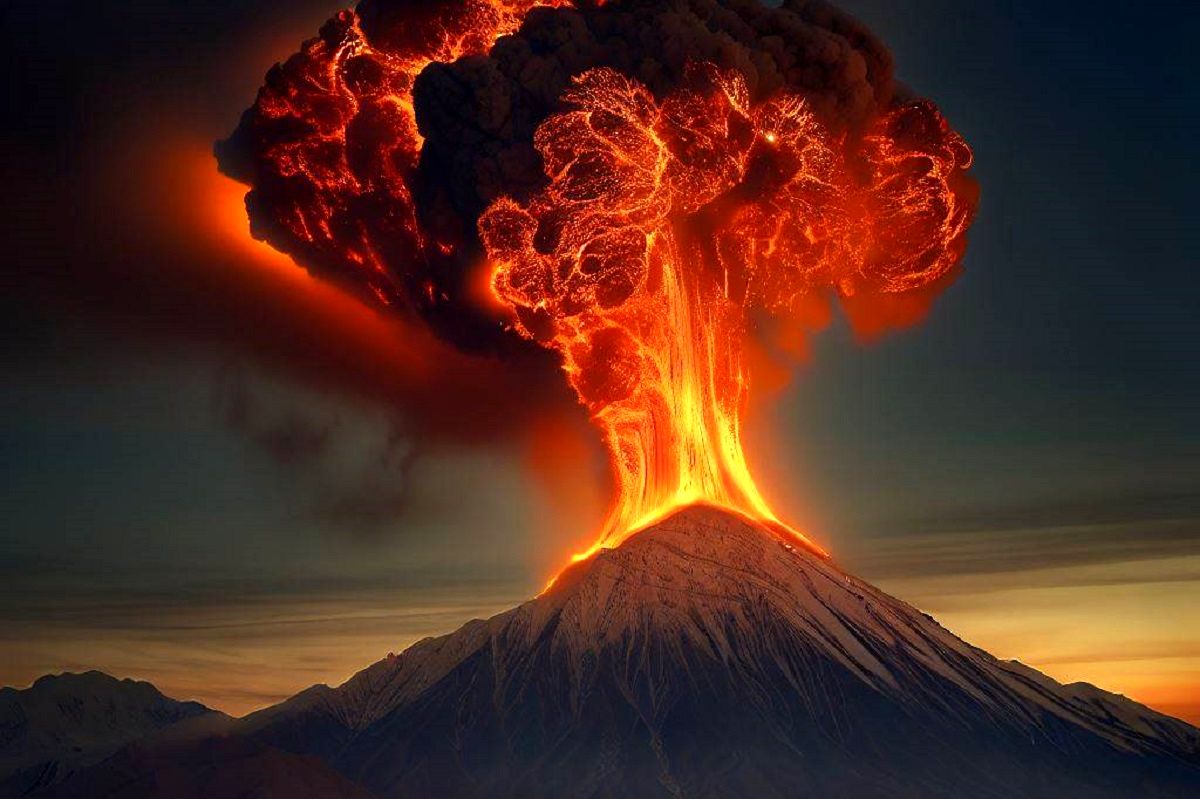 (تصاویر) پیش بینی هولناک هوش مصنوعی از فوران آتشفشان دماوند بعد از زلزله 7.1 ریشتری