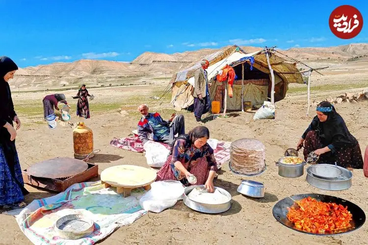 ببینید| غذای روستایی در ایران؛ پخت ماکارونی با ته دیگ سیب زمینی و سوسیس بندری