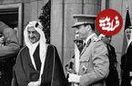 عکس؛ سفر در زمان؛ «پادشاه سوم عربستان و ملک الیزابت» سوار بر کالسکه؛ سال 1346