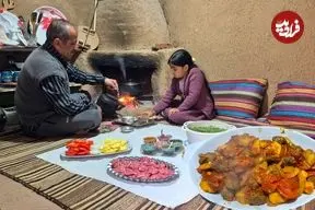 ببینید| غذای روستایی در ایران؛ پخت تاس کباب سنتی و خوشمزه در روستا
