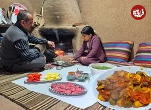 ببینید| غذای روستایی در ایران؛ پخت تاس کباب سنتی و خوشمزه در روستا
