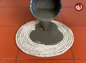 ببینید| آموزش ساخت گلدان دوقلو با سیمان، طناب و سطل پلاستیکی