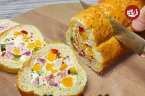 ببینید| طرز تهیه یک ساندویچ خانگی ساده با ژامبون