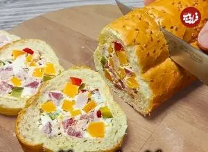 ببینید| طرز تهیه یک ساندویچ خانگی ساده با ژامبون
