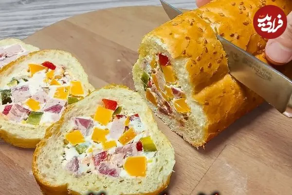 ببینید| طرز تهیه یک ساندویچ خانگی ساده با ژامبون