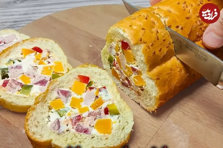 ببینید| طرز تهیه یک ساندویچ خانگی ساده با ژامبون