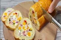 ببینید| طرز تهیه یک ساندویچ خانگی ساده با ژامبون