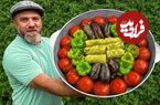 ببینید؛ غذای روستایی در آذربایجان؛ پخت دلمه کلم و بادمجان