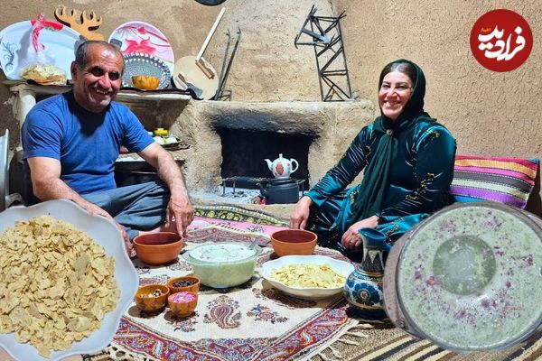 ببینید| غذای روستایی در ایران؛ تعمیر شومینه قدیمی و تهیه آب دوغ خیار سنتی