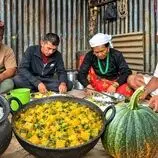 ببینید| غذای روستایی در نپال؛ پخت خوراک با کدو تنبل در روستایی کوهستانی دورافتاده