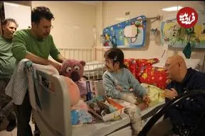 تصاویر| ملاقات هومن حاجی عبداللهی و جناب‌خان با کودکان مجروح